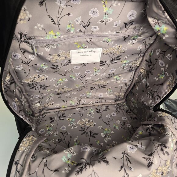NWT Vera Bradley Essential Large Lighten Up Backpack Black School Travel Work - Picture 5 of 9